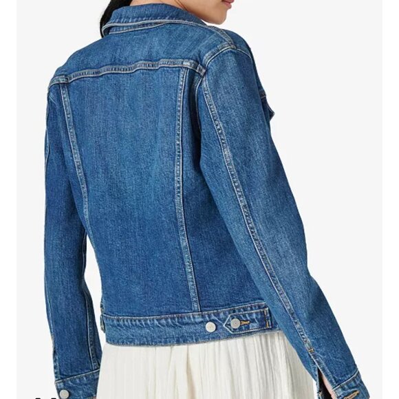 Lucky Brand Women's Size Large Tomboy Trucker Medium Wash Denim Jacket - Picture 3 of 16